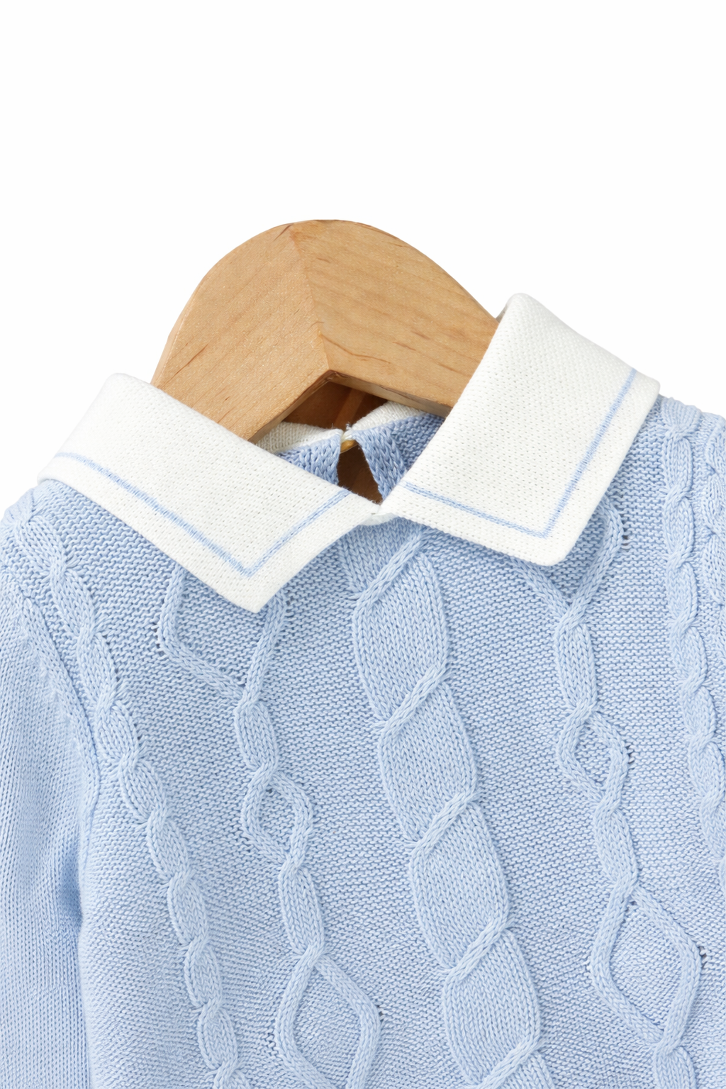 Knit Set with Collar - Sky Blue