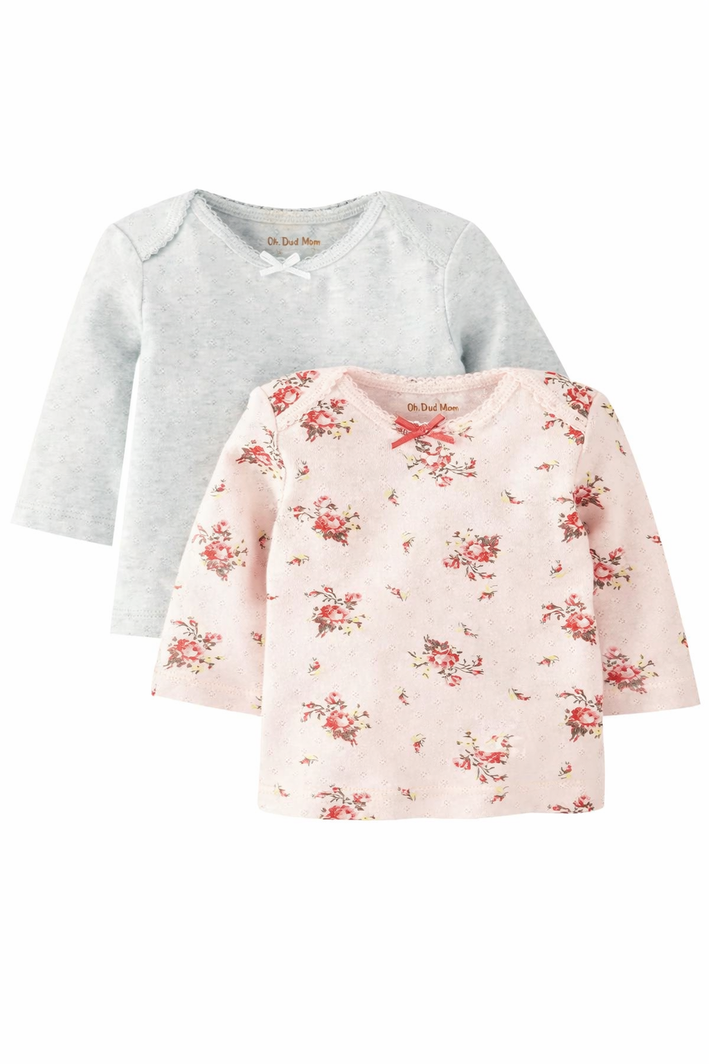 2-Pack Long Sleeve Tops - Floral & Dotted