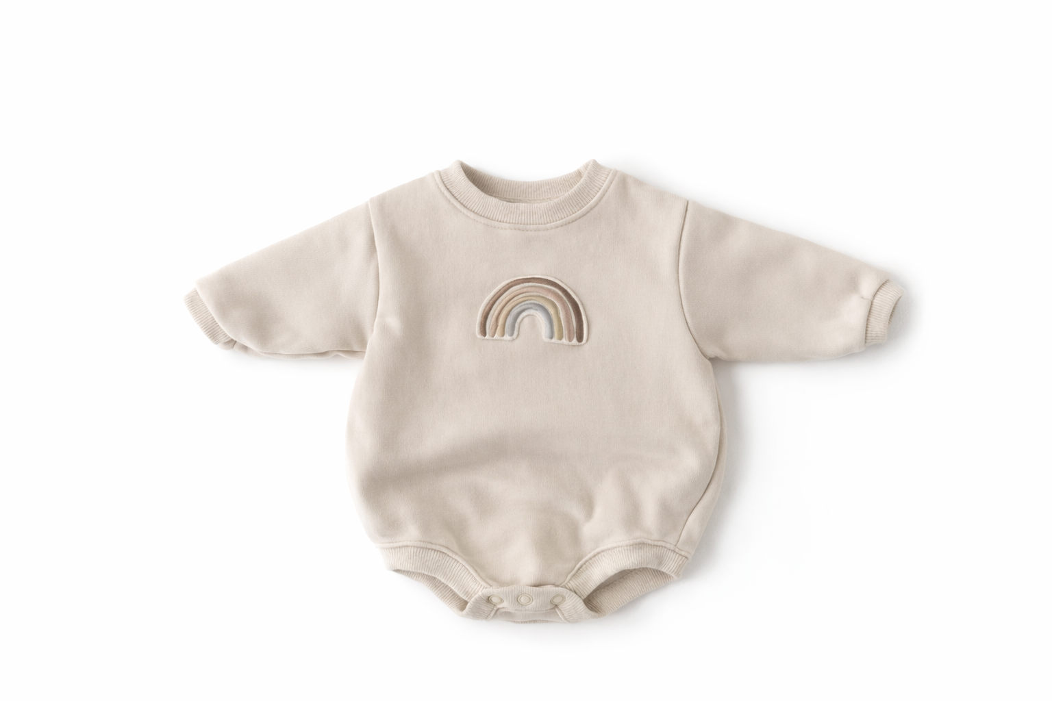 Organic Baby Bodysuit with Rainbow Detail – Soft, Cozy & Eco-Friendly
