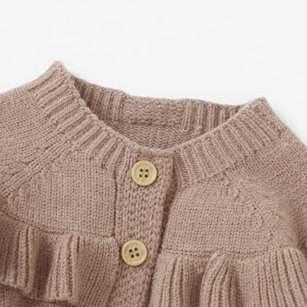 Ruffled Knit Romper - Organic Cotton